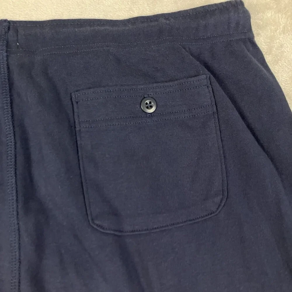J.Crew Heritage Brushed Rib Knit Jogger Pants Mens XL Navy Cotton Drawstring